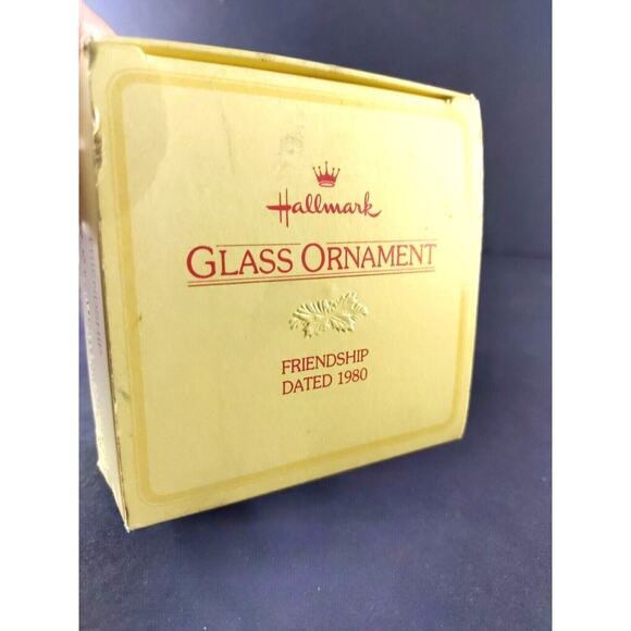 Hallmark Keepsake Ornament Friendship Ball Glass 1980 Vintage Country - Picture 9 of 10